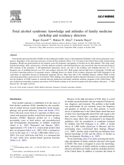 Fetal alcohol syndrome: knowledge and attitudes of family