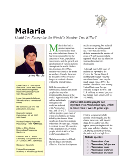 Malaria - World`s second biggest killer