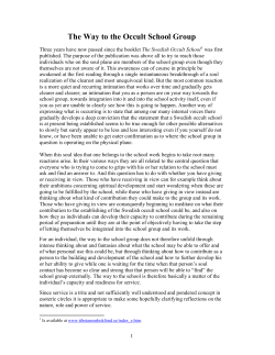 The Way to the Occult School Group