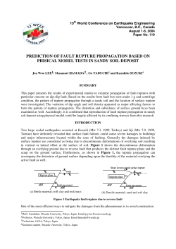 prediction of fault rupture propagation based on phisical model tests