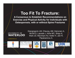 Too Fit To Fracture - Osteoporosis Canada