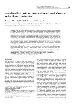 A combined heart rate and movement sensor: proof of