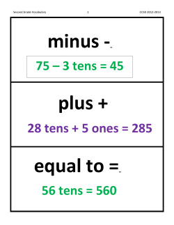 56 tens = 560 28 tens + 5 ones = 285 75 &ndash; 3 tens = 45