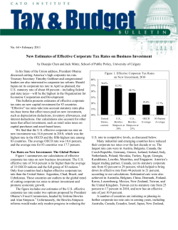 New Estimates of Effective Corporate Tax Rates on Business