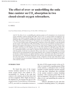 The effect of over- or underfilling the soda lime canister on CO