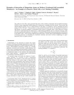 Dynamics of Interaction of Magnesium Atoms on Methoxy