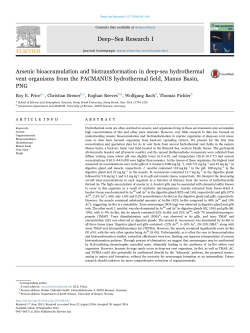 Arsenic bioaccumulation and biotransformation in deep