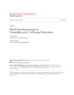 Bond-Stretch Isomerism in Tetrasilabicyclo[1.1.0]butane Derivatives