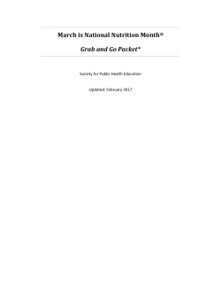 March is National Nutrition Month&reg; Grab and Go Packet