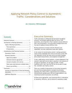 Applying Network Policy Control to Asymmetric Traffic