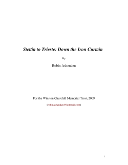 Stettin to Trieste: Down the Iron Curtain
