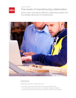 Five levels of manufacturing collaboration