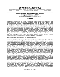 DtRH - A Continued Look Into The Koran - Part 4