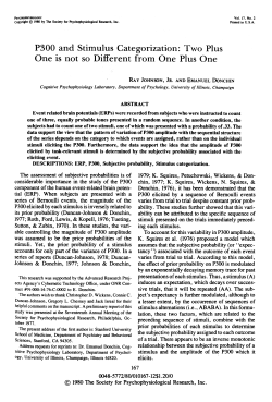 P300 and Stimulus Categorization: Two Plus One is not