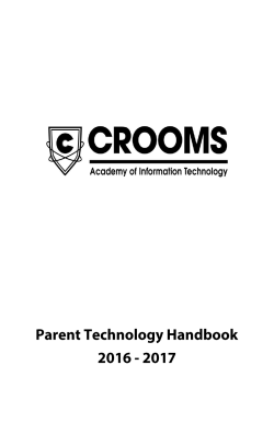 Parent Laptop Orientation Booklet - Crooms Academy of Information