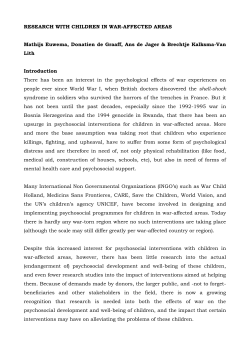 Research with children in war-affected areas