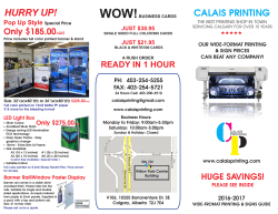 HURRY UP! - Calais Printing