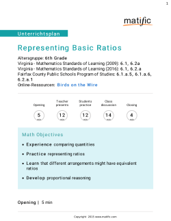 Representing Basic Ratios