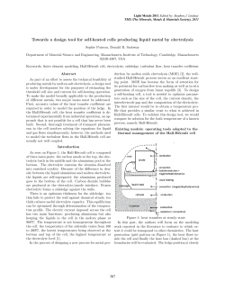 Towards a Design Tool for Self-heated Cells Producing Liquid Metal