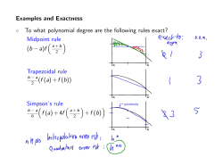 To what polynomial degree are the following rules exact?