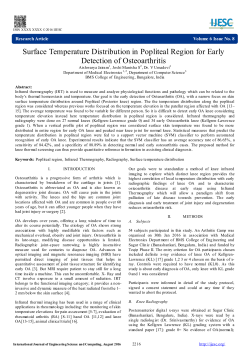 Surface Temperature Distribution in Popliteal Region for