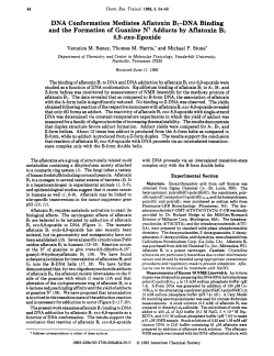 DNA Conformation Mediates Aflatoxin B1-DNA Binding