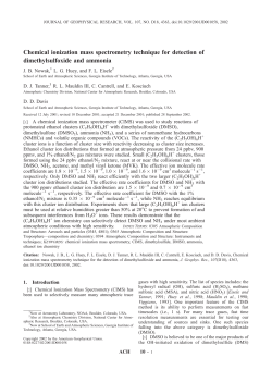 Chemical ionization mass spectrometry technique for detection of