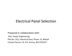 Power Point Presentation on Electrical equipments and protection