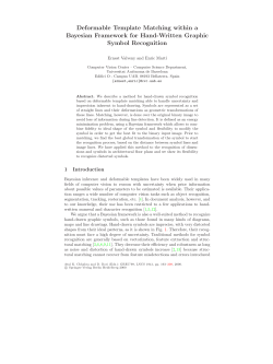 Deformable Template Matching within a Bayesian Framework