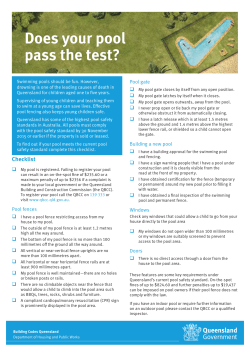 Does your pool pass the test? - Department of Housing and Public