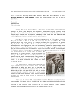 Book Review -- David D. Perlmutter, Picturing China in the American