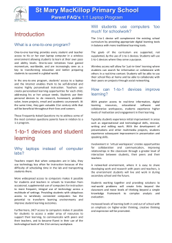 laptop1to1program - St Mary MacKillop Primary School