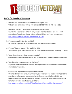 FAQs for Student Veterans