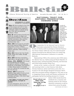 Bulletin - Chinese Historical Society