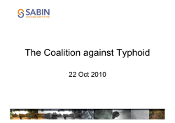 The Coalition against Typhoid - IFPMA