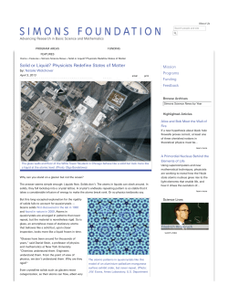 Solid or Liquid? Physicists Redefine States of Matter