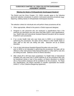 Appendix F - Chico Unified School District