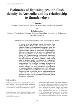 Estimates of lightning ground flash density in
