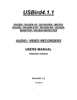 USBird4.1.1 RAVEN / RAVEN-16 / SD-RAVEN / MICRO