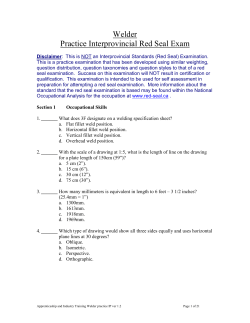 AIT Welder Practice Interprovincial Red Seal