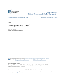From Jacobin to Liberal - Digital Commons @ Butler University
