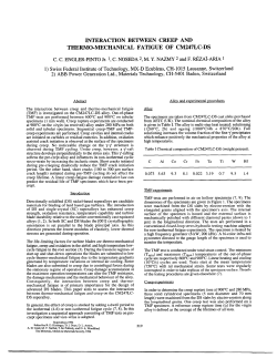 Interaction Between Creep and Thermo-Mechanical Fatigue