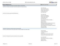 Lifetime Fitness EL-2083 MISIC Standards/Benchmarks