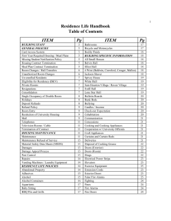 Residence Life Handbook - Sam Houston State University