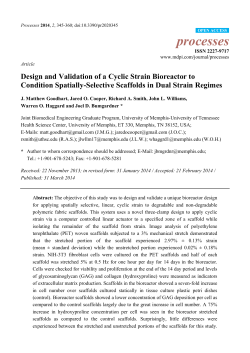 Design and Validation of a Cyclic Strain Bioreactor to Condition
