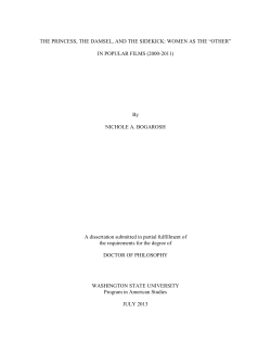 THE PRINCESS, THE DAMSEL, AND THE SIDEKICK: WOMEN AS