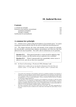 18. Judicial Review - Australian Law Reform Commission