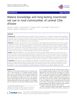 Malaria knowledge and long-lasting insecticidal net use in rural