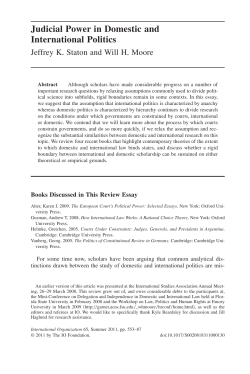 Judicial Power in Domestic and International Politics - Emory