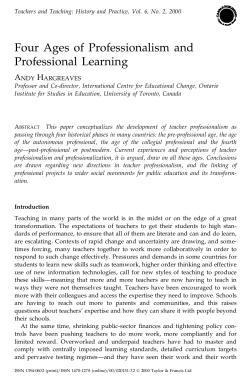 Four Ages of Professionalism and Professional Learning